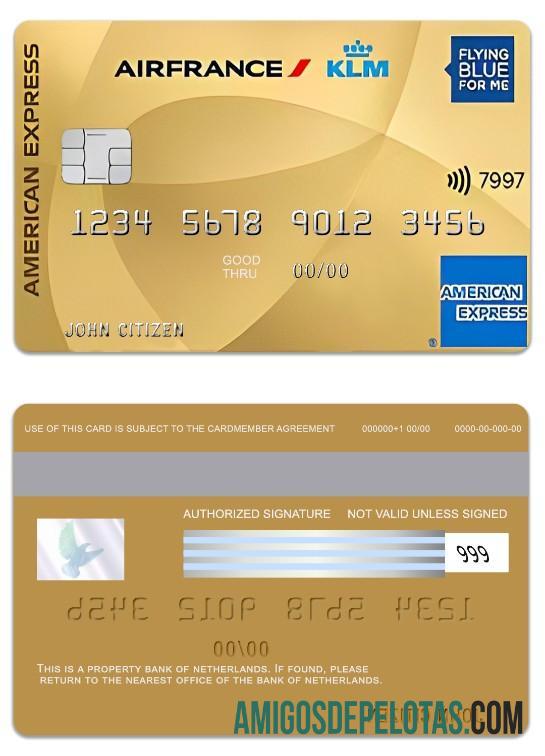 Netherlands Bank Of Netherlands American Express Flying Blue Gold template